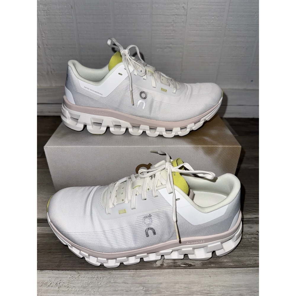 On Cloudstratus Running Shoes Women White Lime Pink Sneakers Size 9 US - Picture 3 of 9